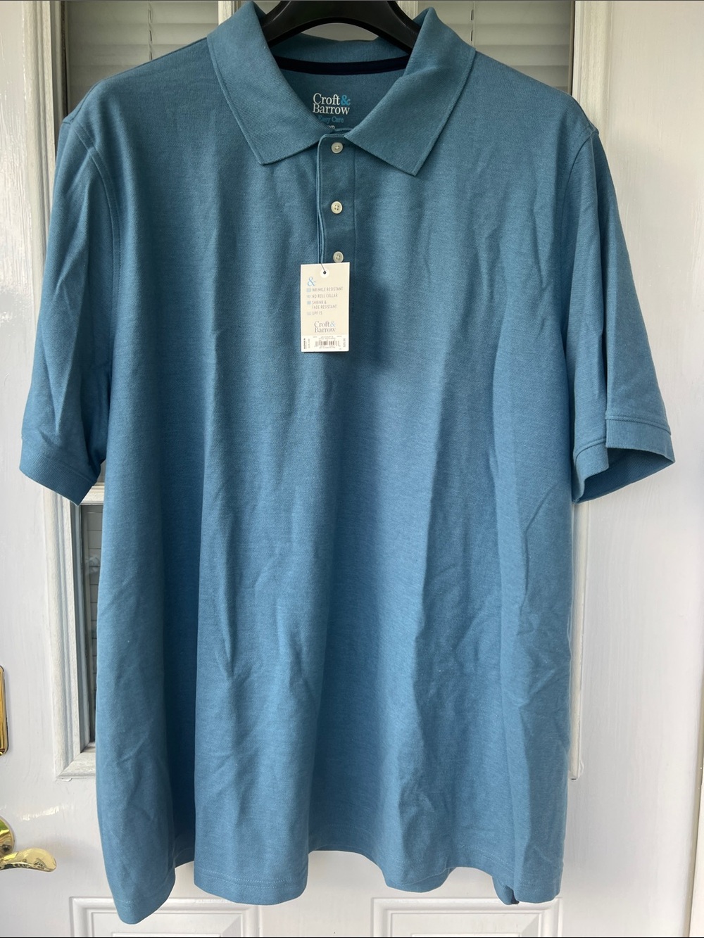 croft & barrow Teal Blue Short Sleeve Polo